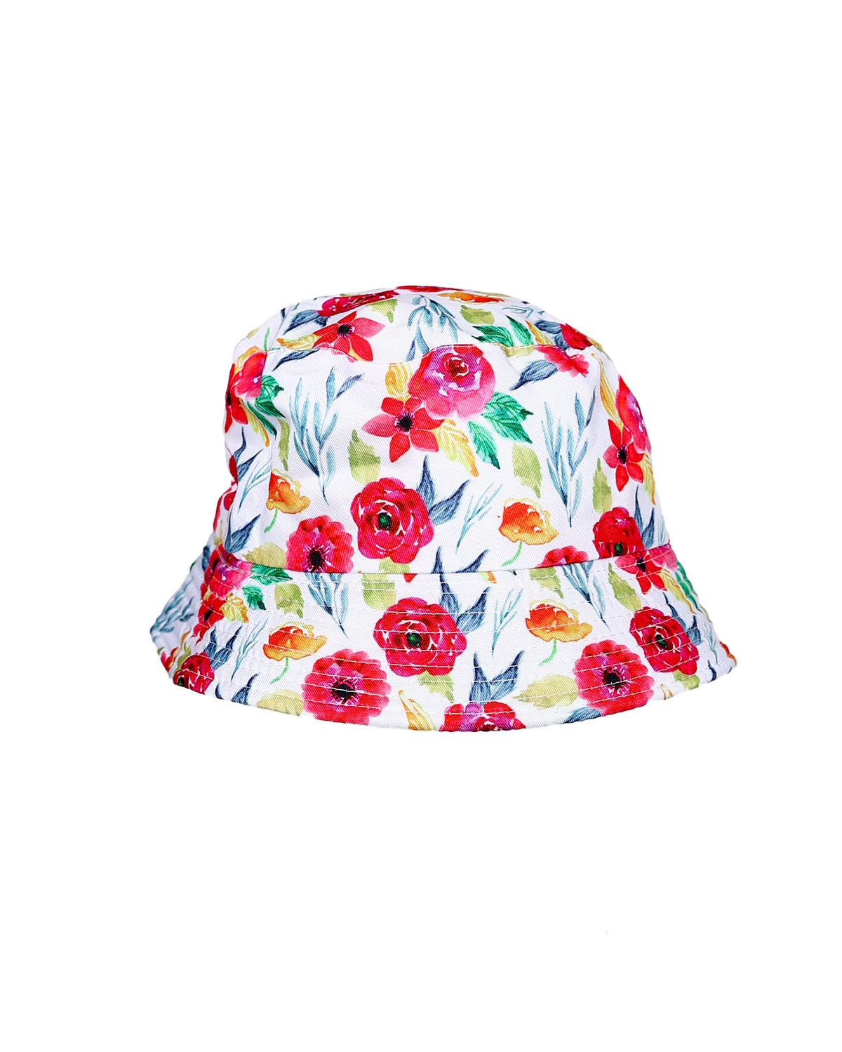 White Floral Bucket Hat