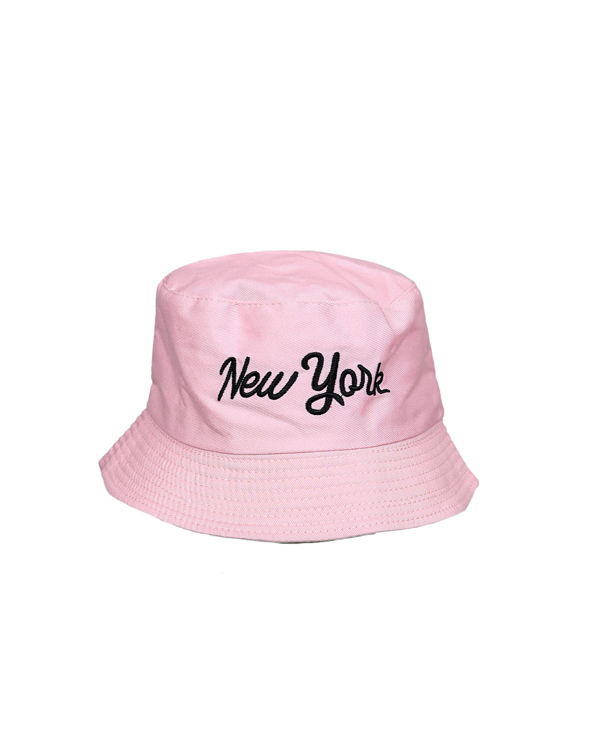 Pink New York Embroidered Bucket Hat