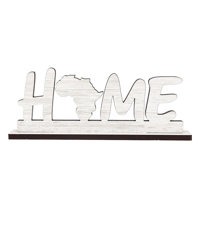 Africa Home White Washed Wooden Décor