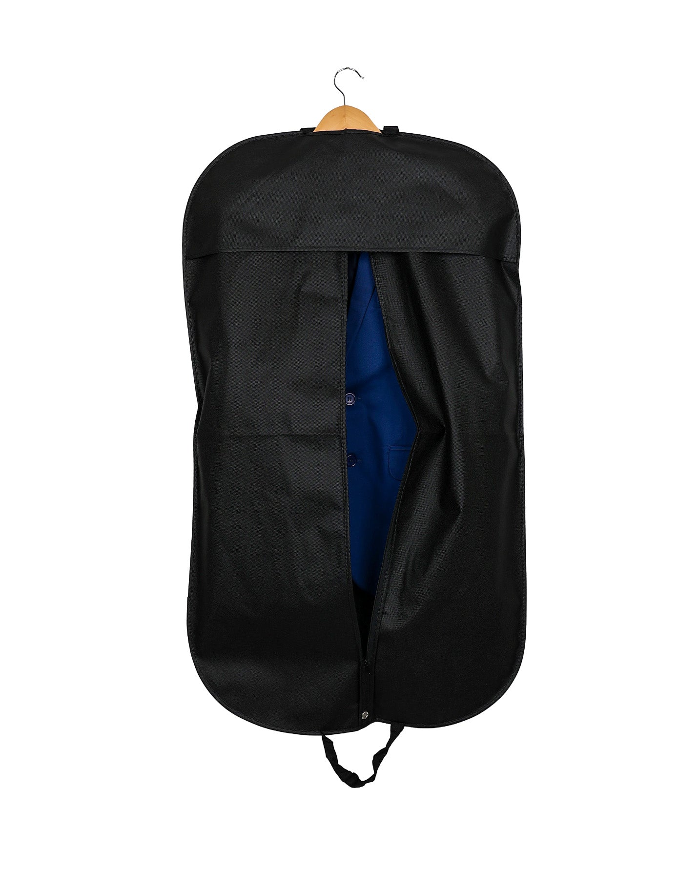 Black Woven Zip-Up Garment Bag