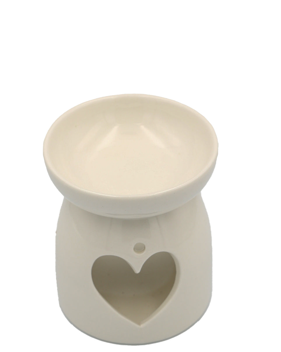 Heart Cut Out Tea Light Oil Burner 10cm