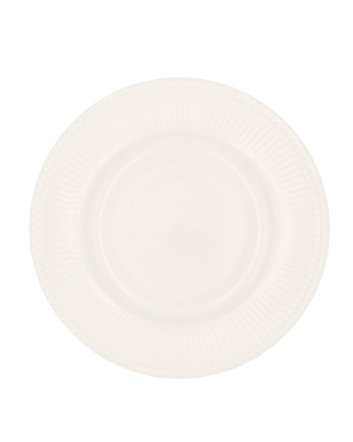 Dotty Ribbed White Side Plate