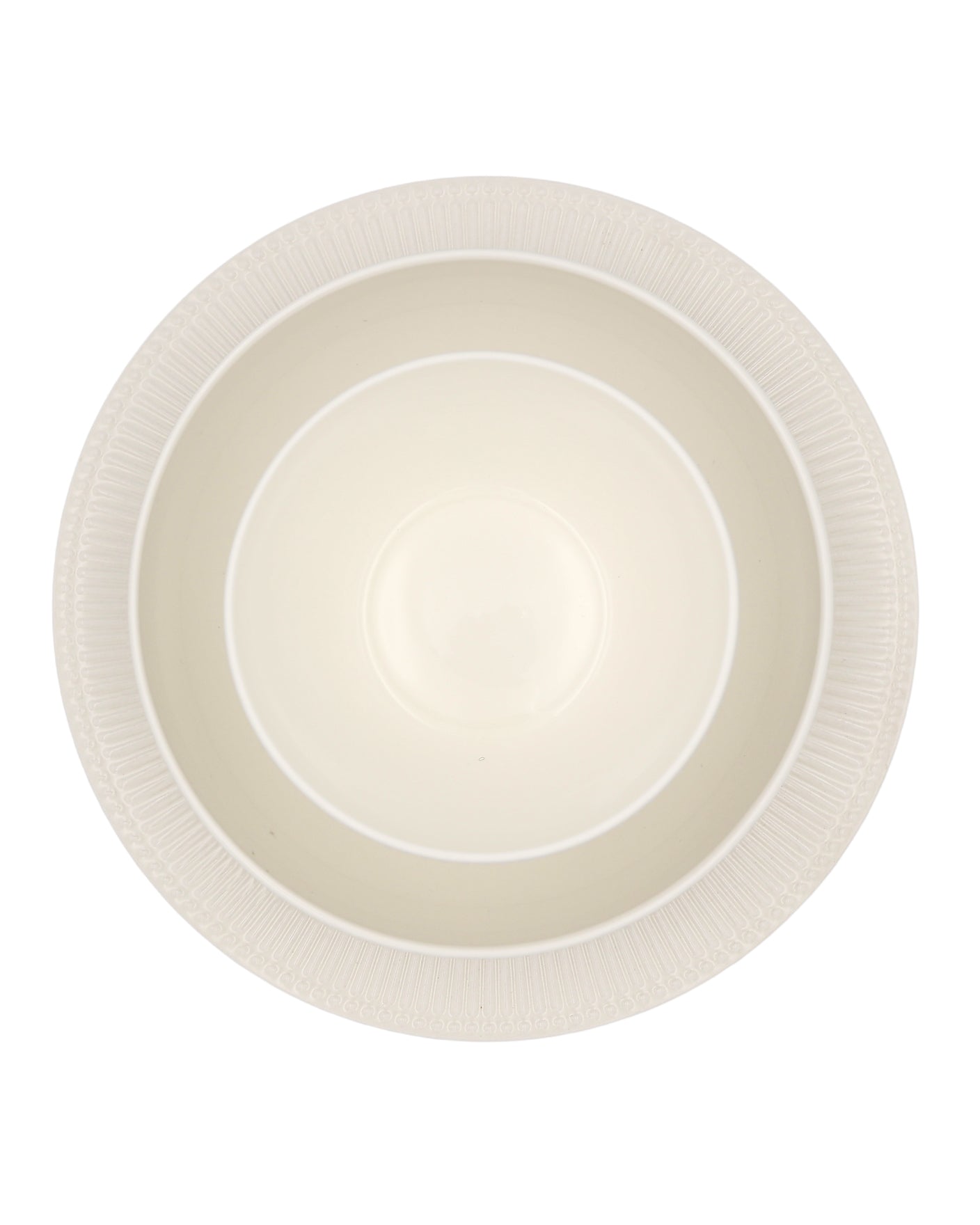 Dotty Rib White Dinner Plate