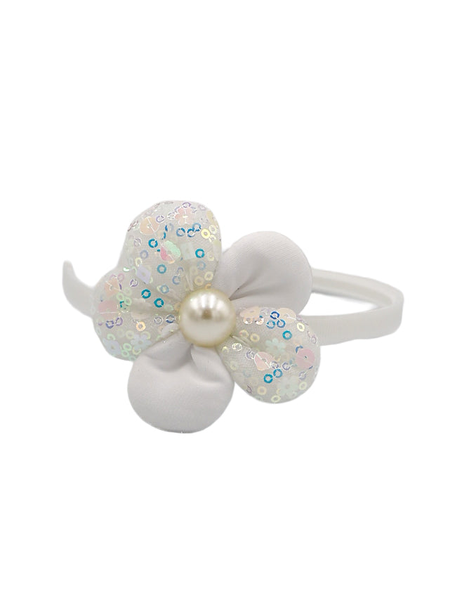 White Sequins Daisy Alice Band