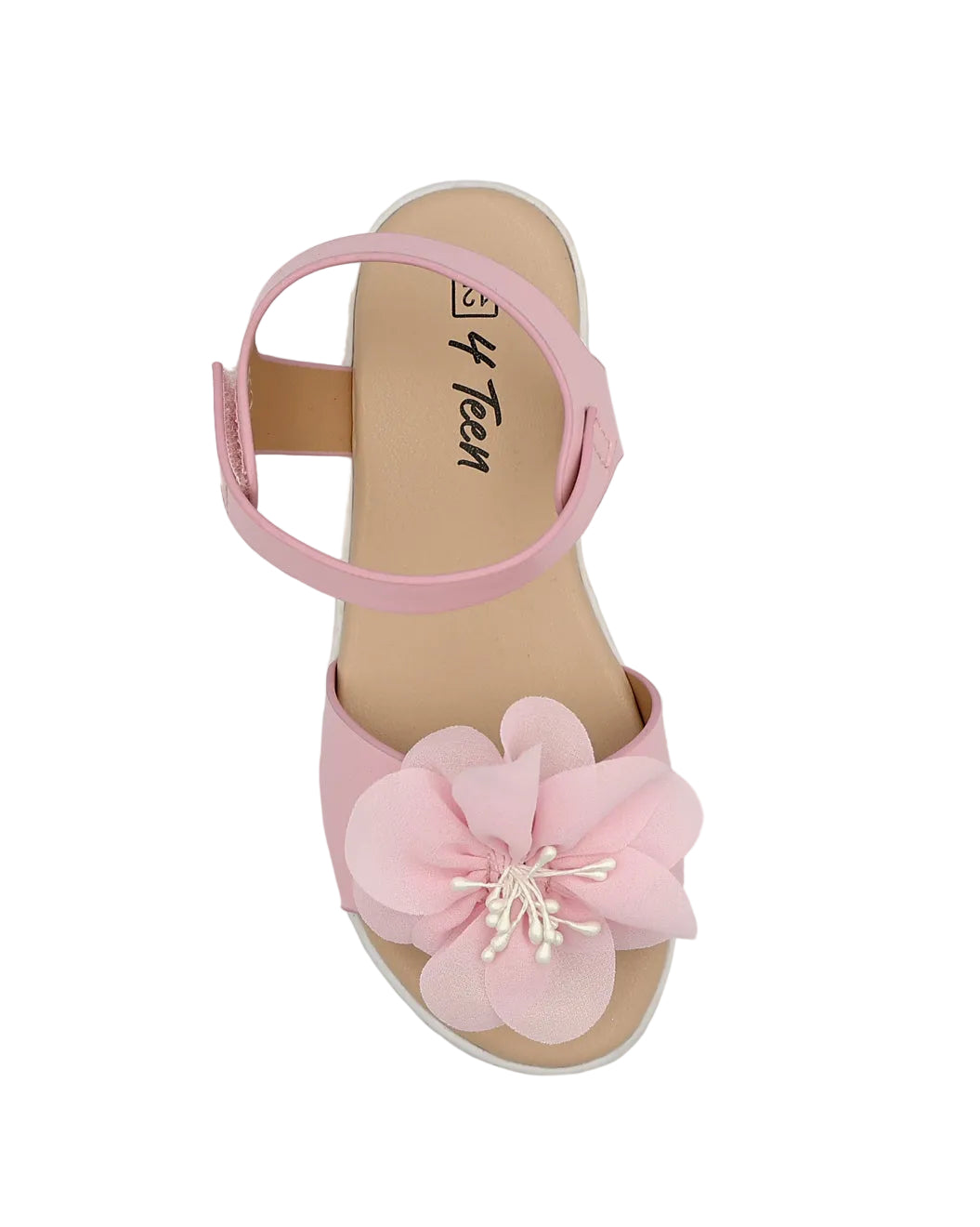 Girls Flower Detail Cleated Glitter Sandal