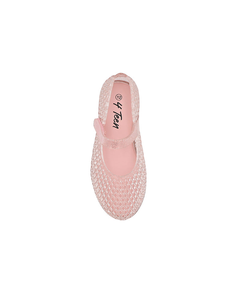 Girls Glitter Detail Jelly Pump