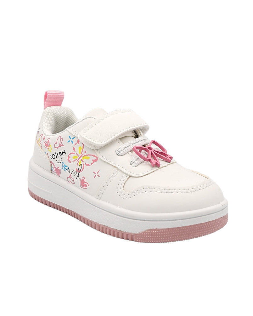 Girls Butterfly Graffiti Detail Sneaker
