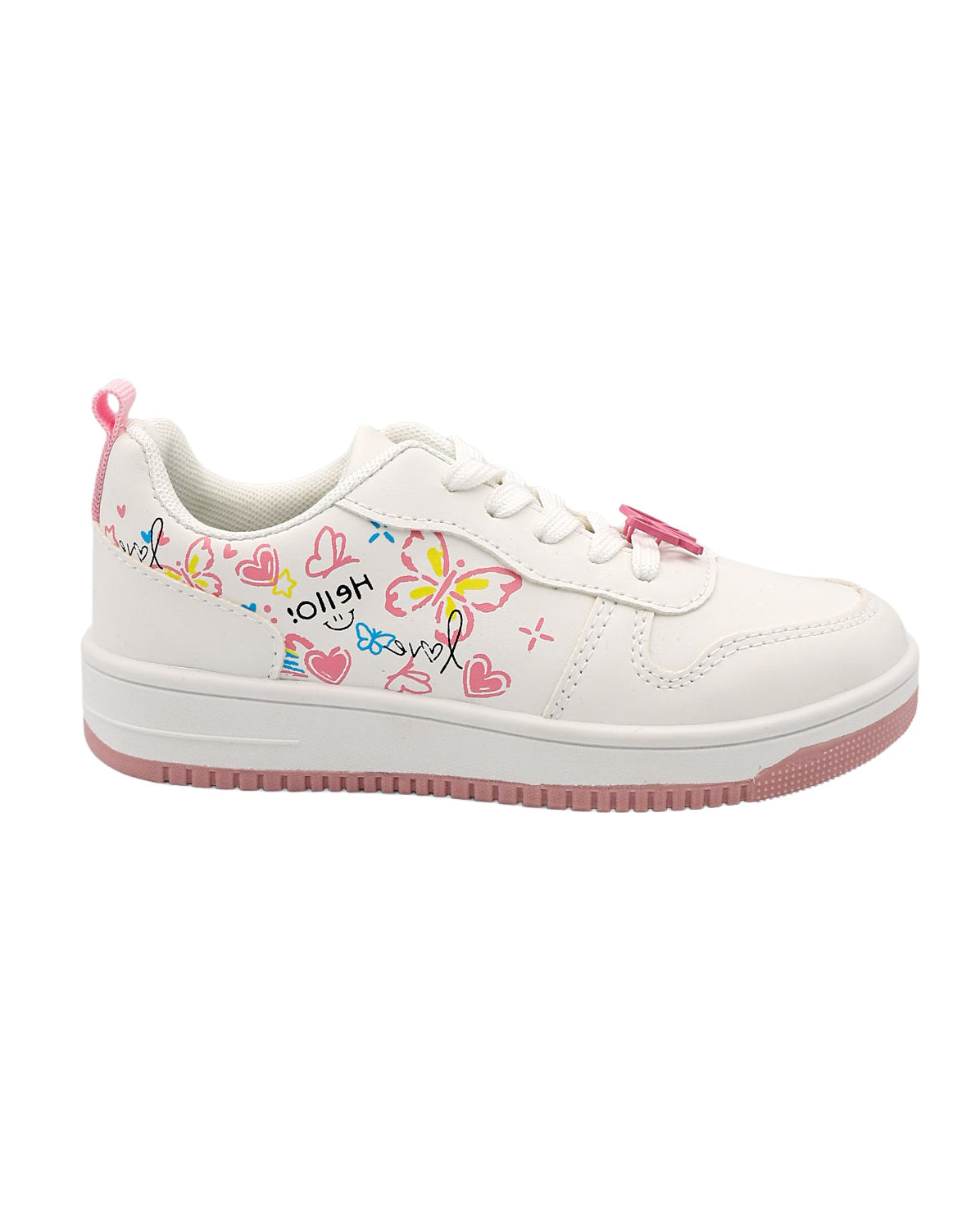Girls Butterfly Graffiti Detail Sneaker