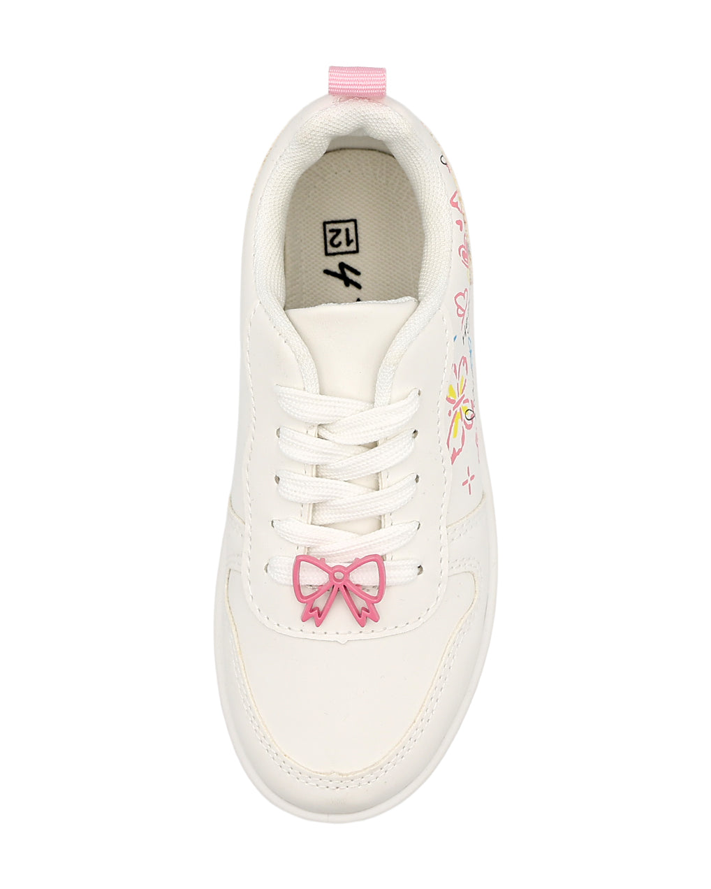 Girls Butterfly Graffiti Detail Sneaker