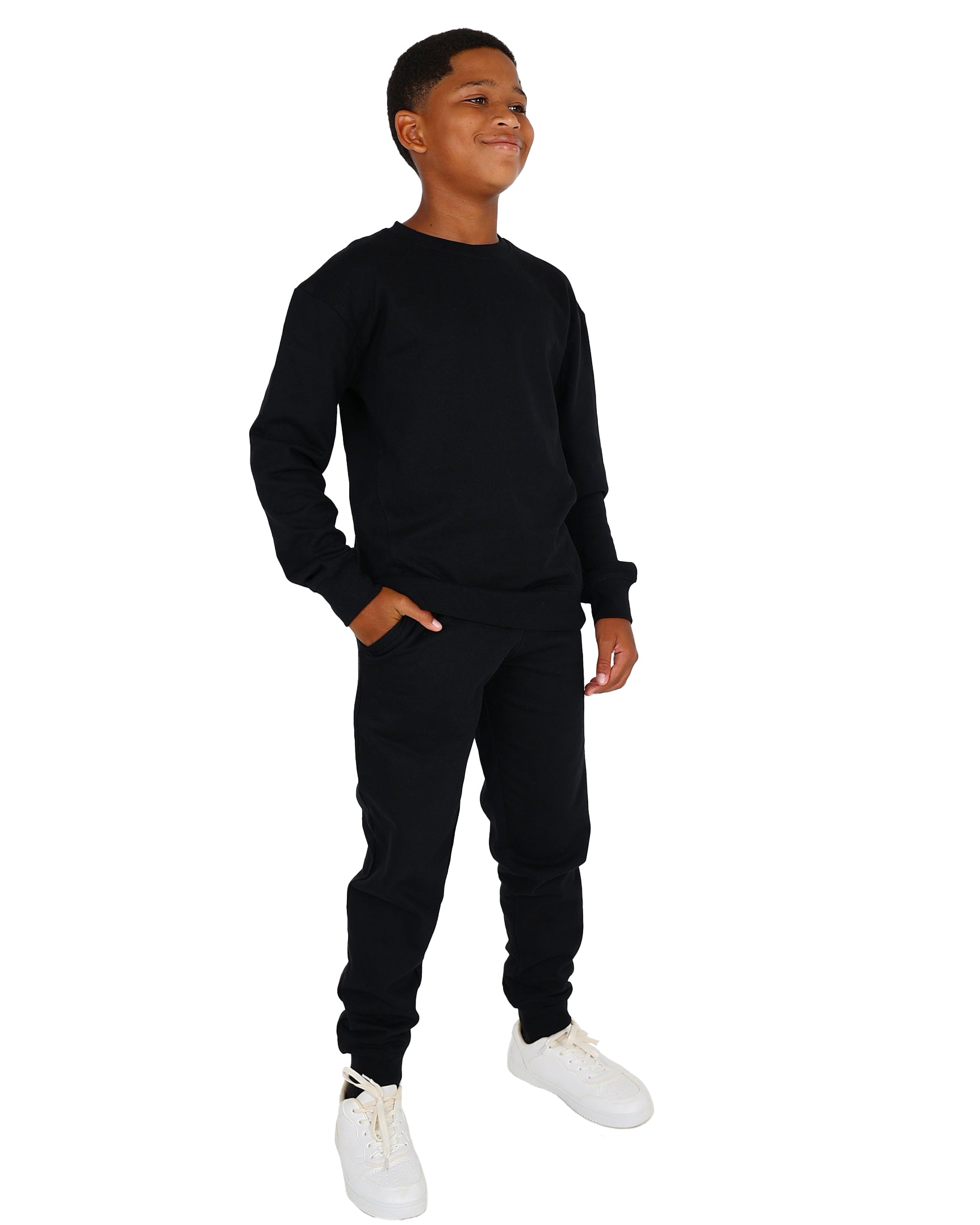 Black Brushed Fleece Active Joggers