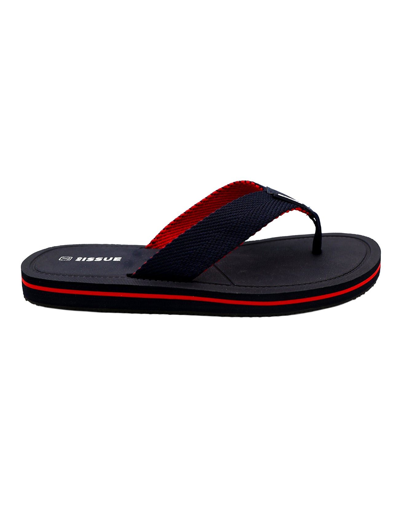 Navy Webbed Thong Sandal