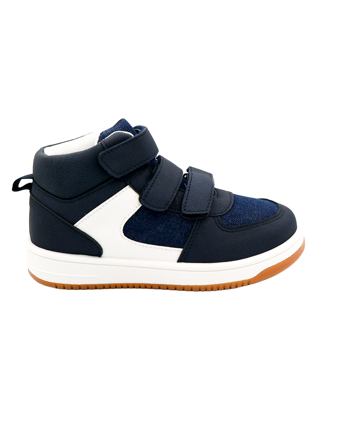 Boys Navy Velcro Fastening Hi Top Sneakers