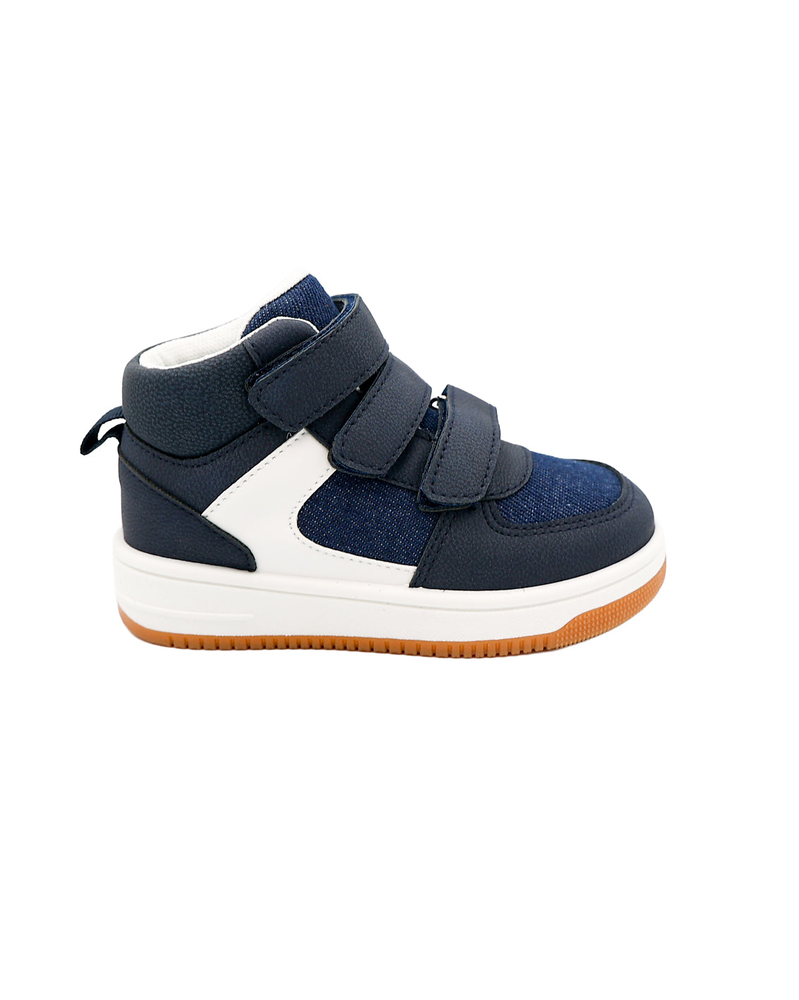 Boys Navy Velcro Fastening High Top Sneaker