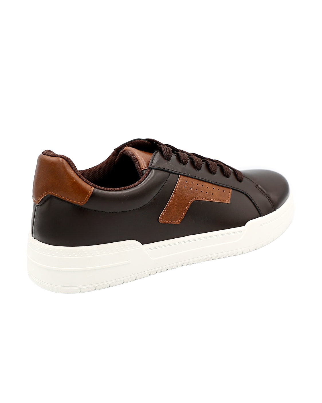 Burnished Dark Brown Lace Up Sneakers