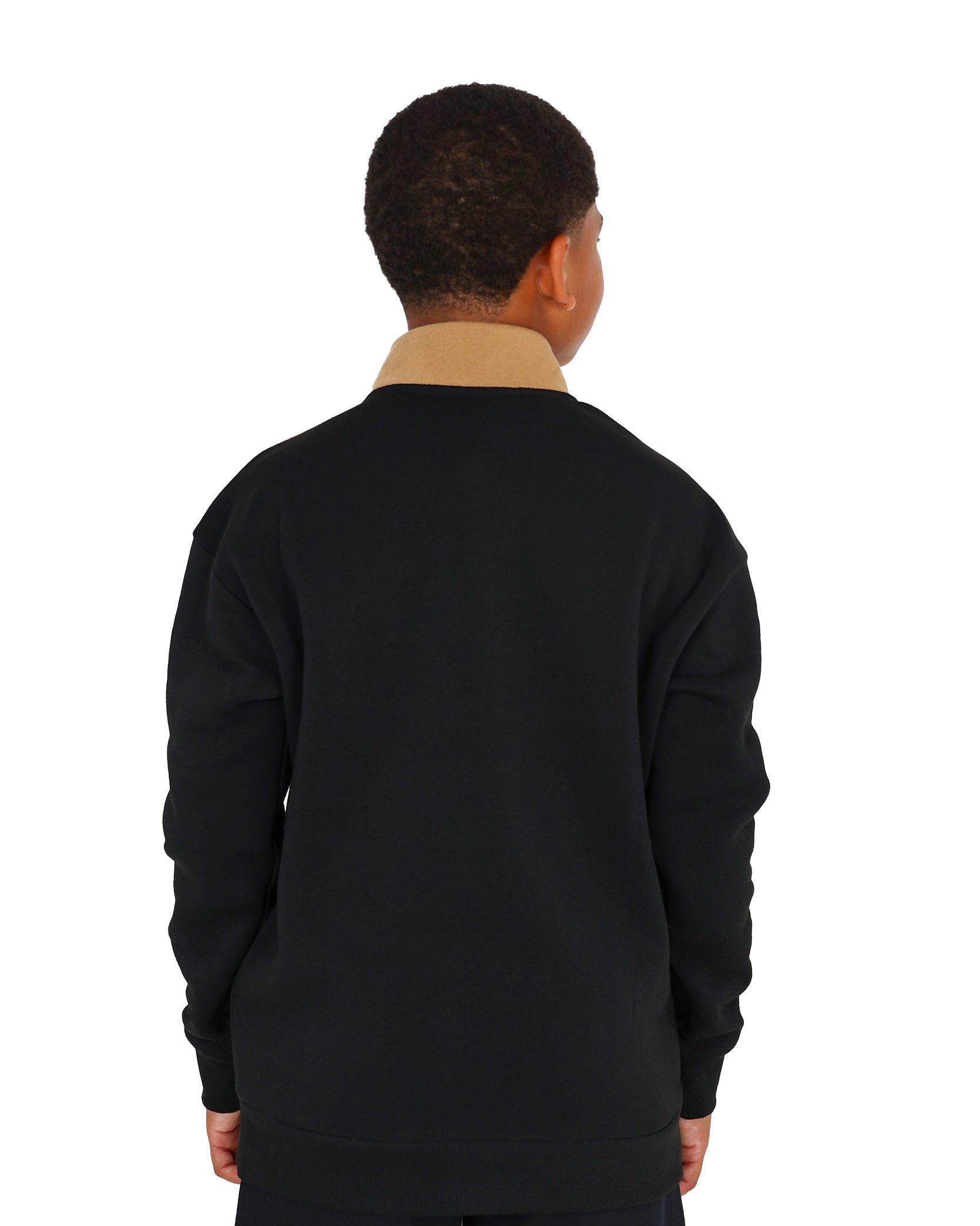 Zip Up Cowl Neck Colour Block Sweatshirt