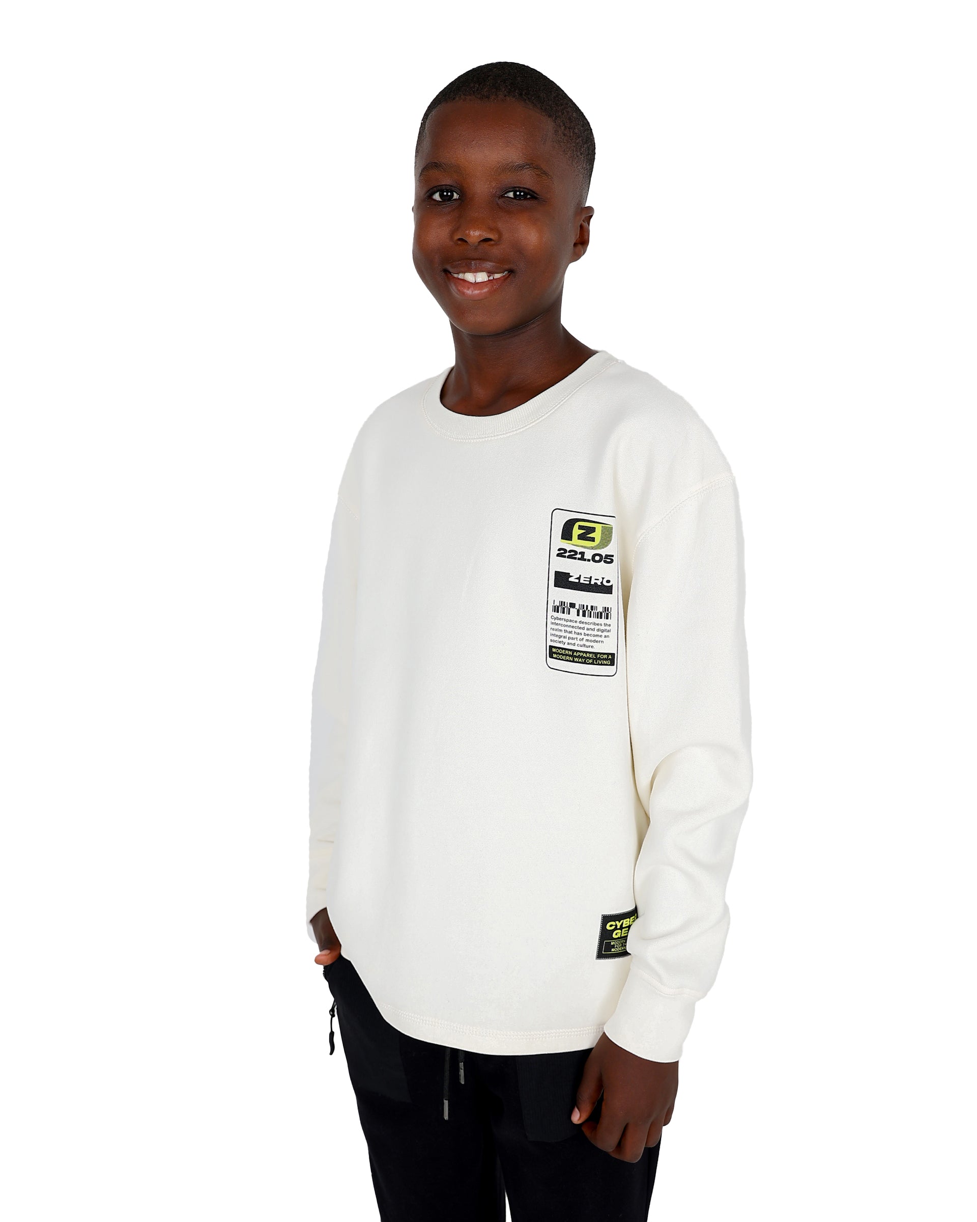 Cyber Gear Graphic Print Long Sleeve T-Shirt