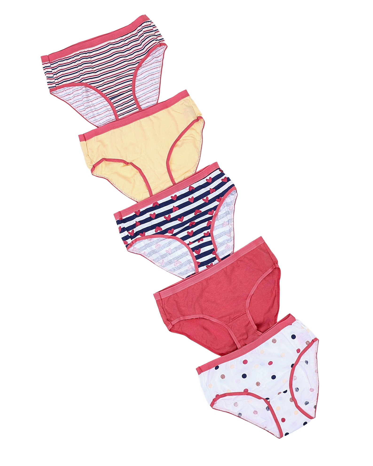 5 Pack Striped & Polka Dot Panties