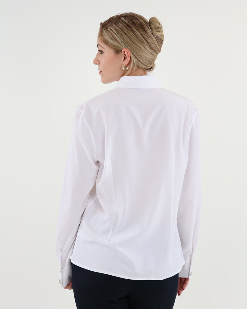 White Long Sleeve Soft-Touch Shirt