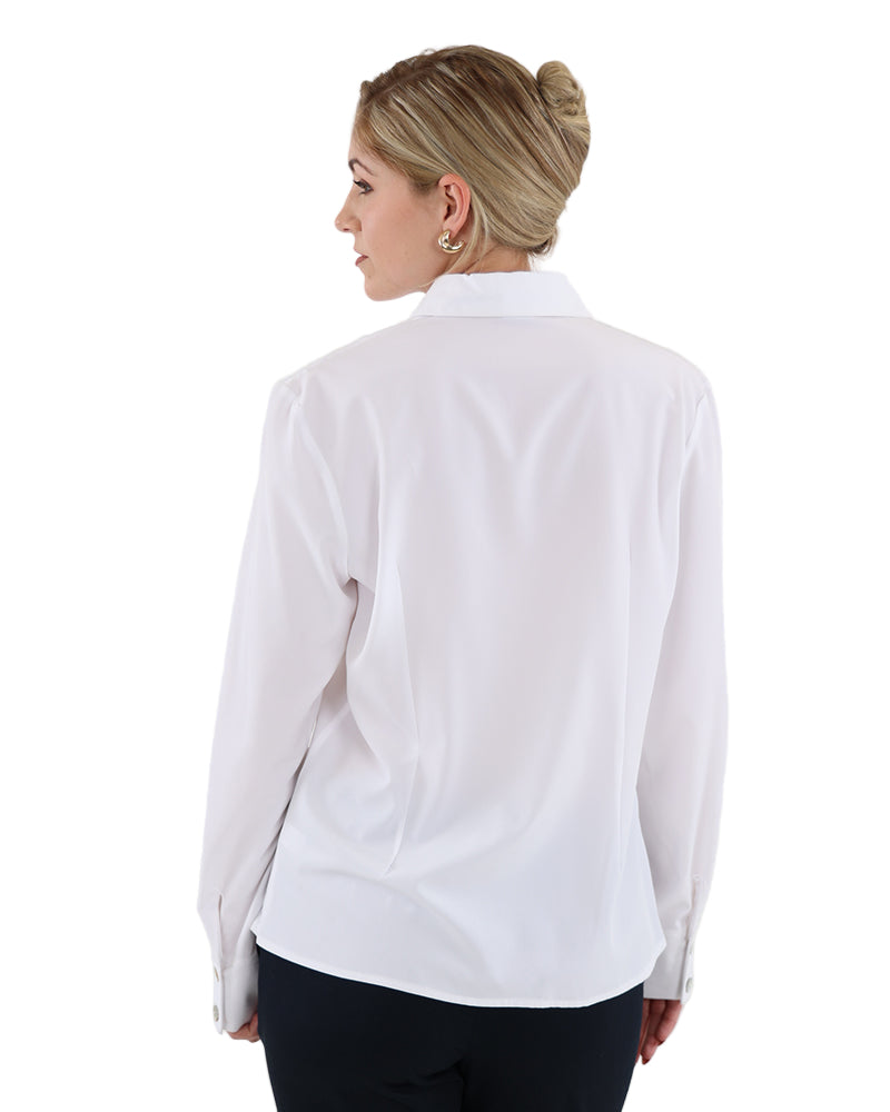White Long Sleeve Soft-Touch Shirt