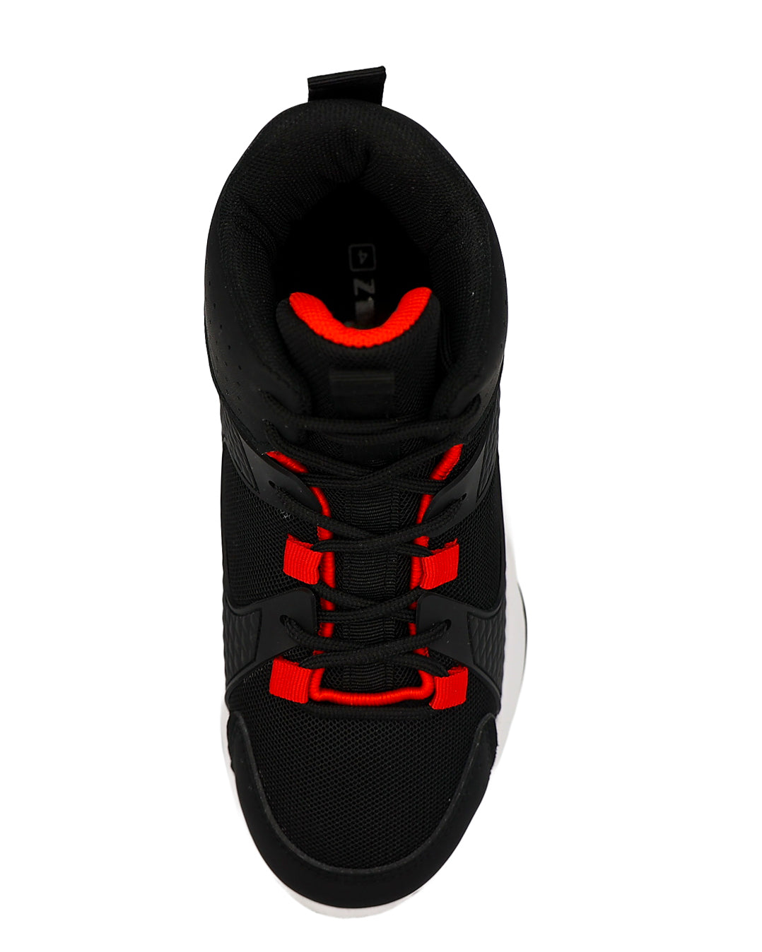 Boys Black & Red Hi-Top Sneaker