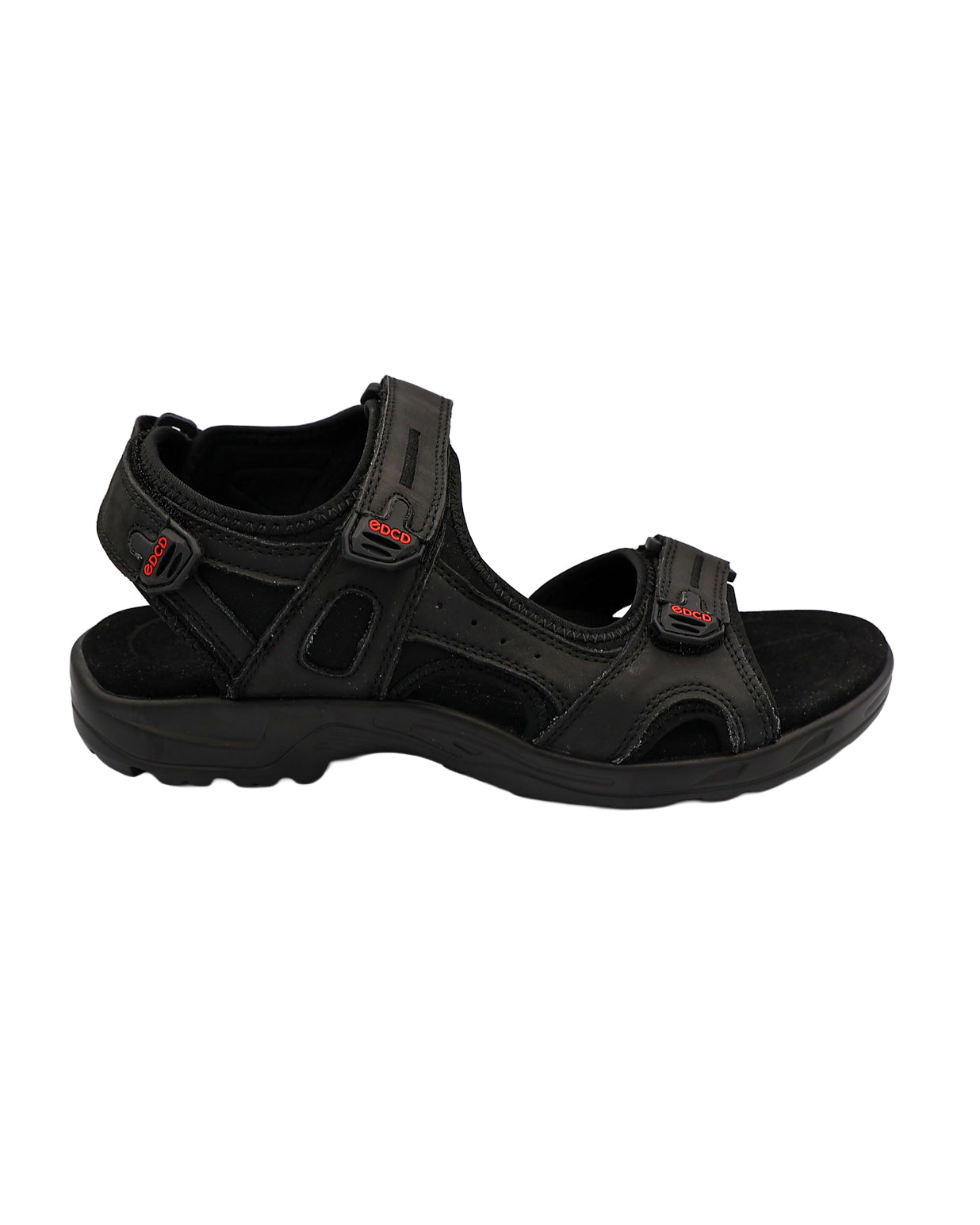 Black Leather Open Toe Adventure Sandal