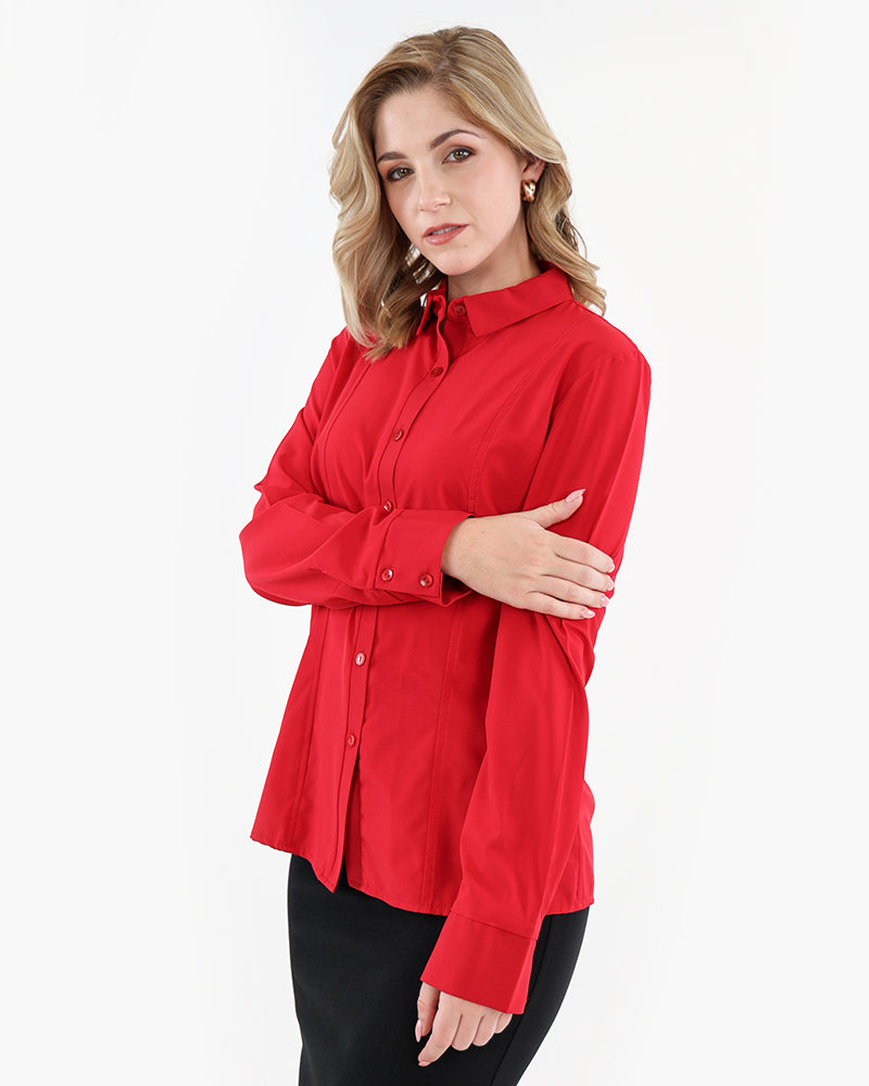 Red Long Sleeve Soft-Touch Shirt