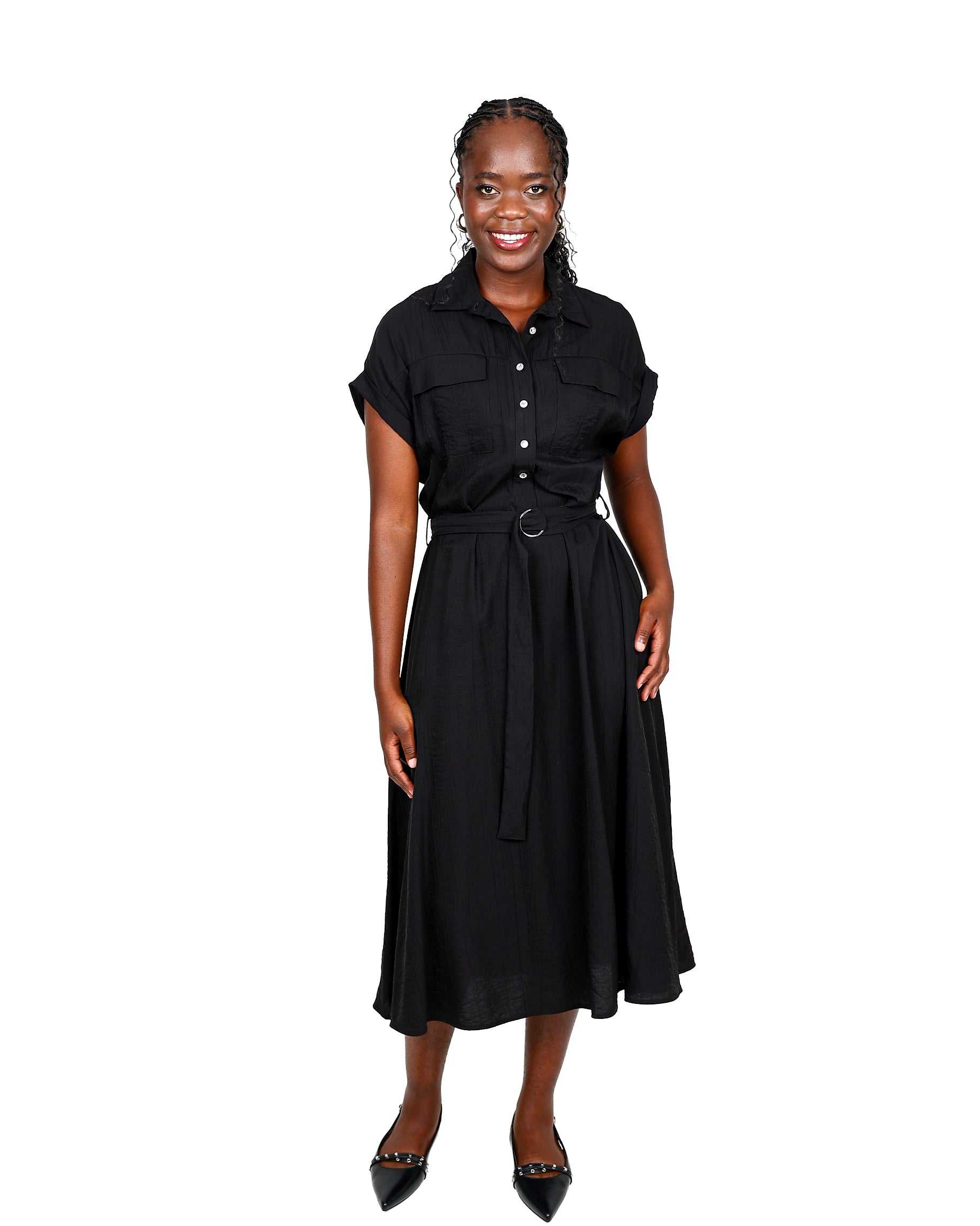 Short Sleeve Utility Military Dress