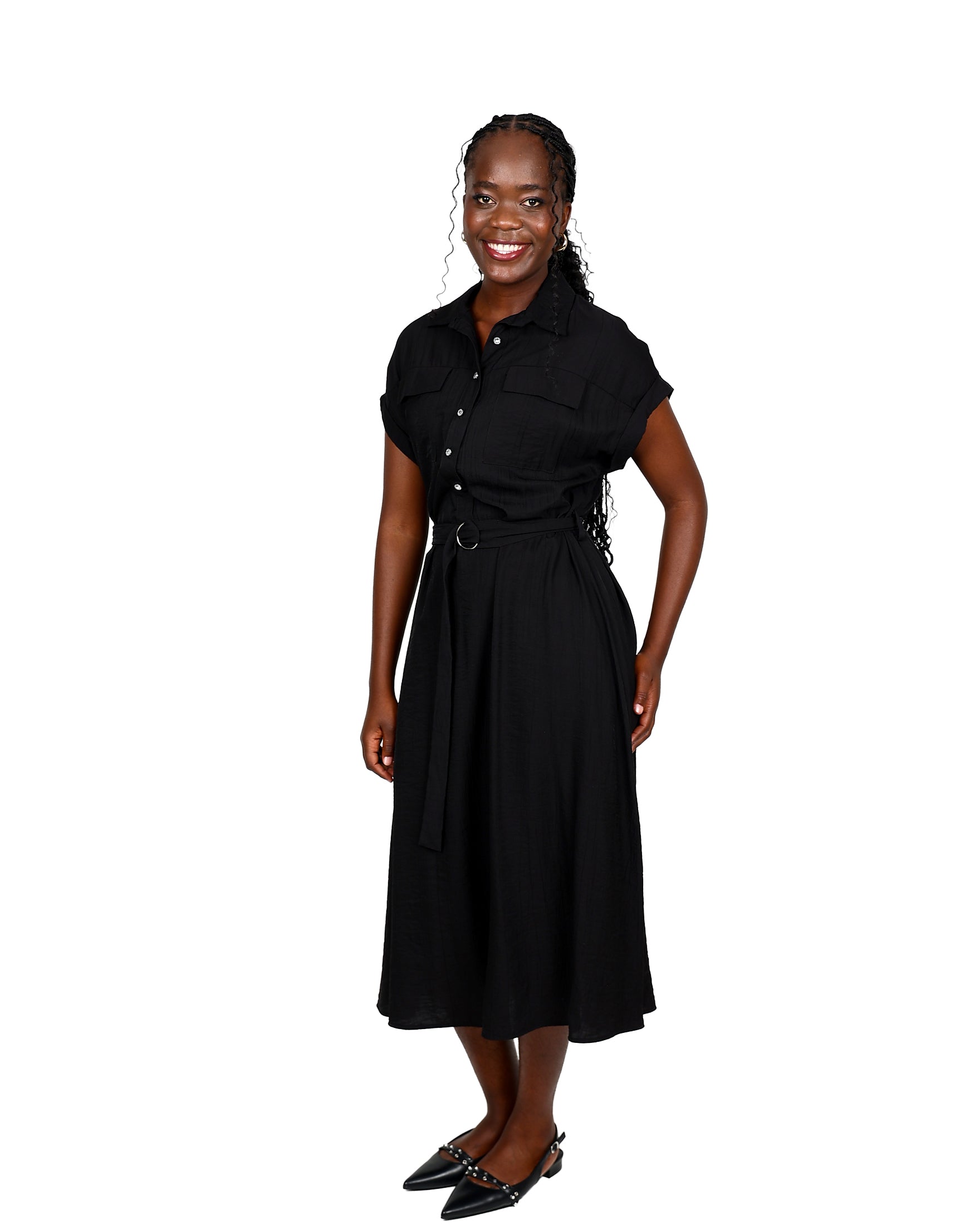 Short Sleeve Utility Military Dress