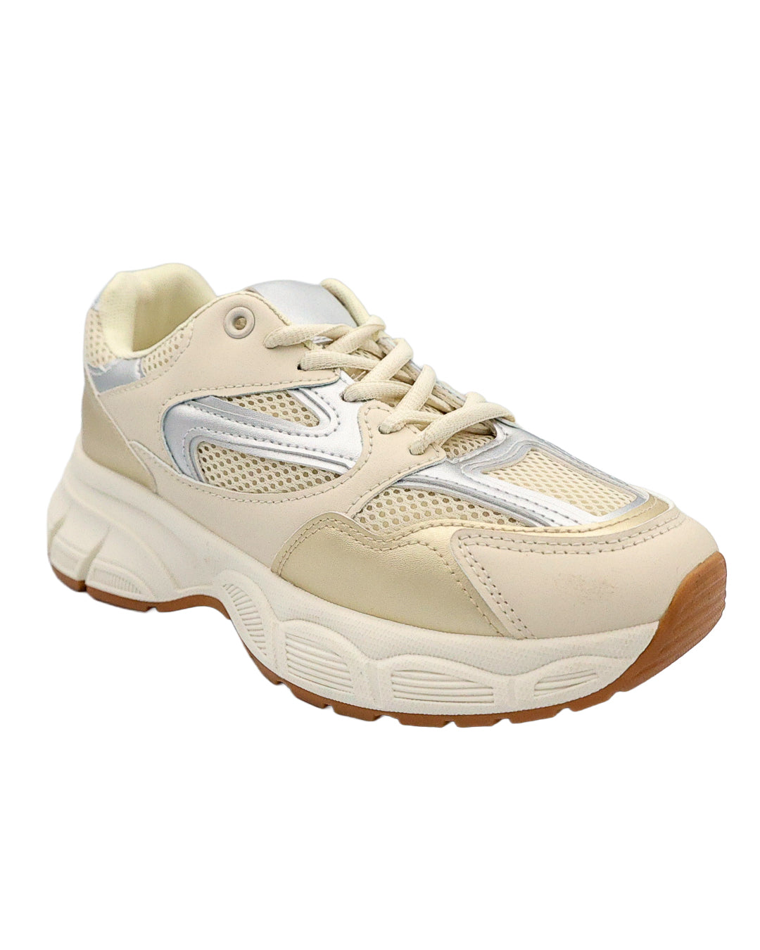 Beige Platform Runner Style Sneaker