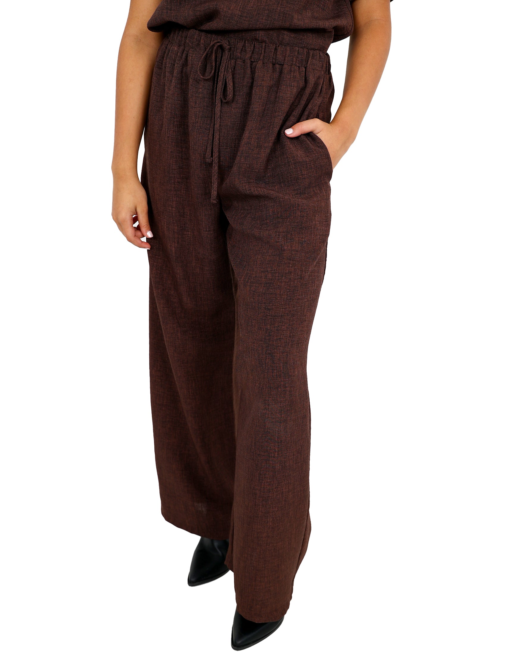 Chocolate Co-Ord Wide Leg Pants