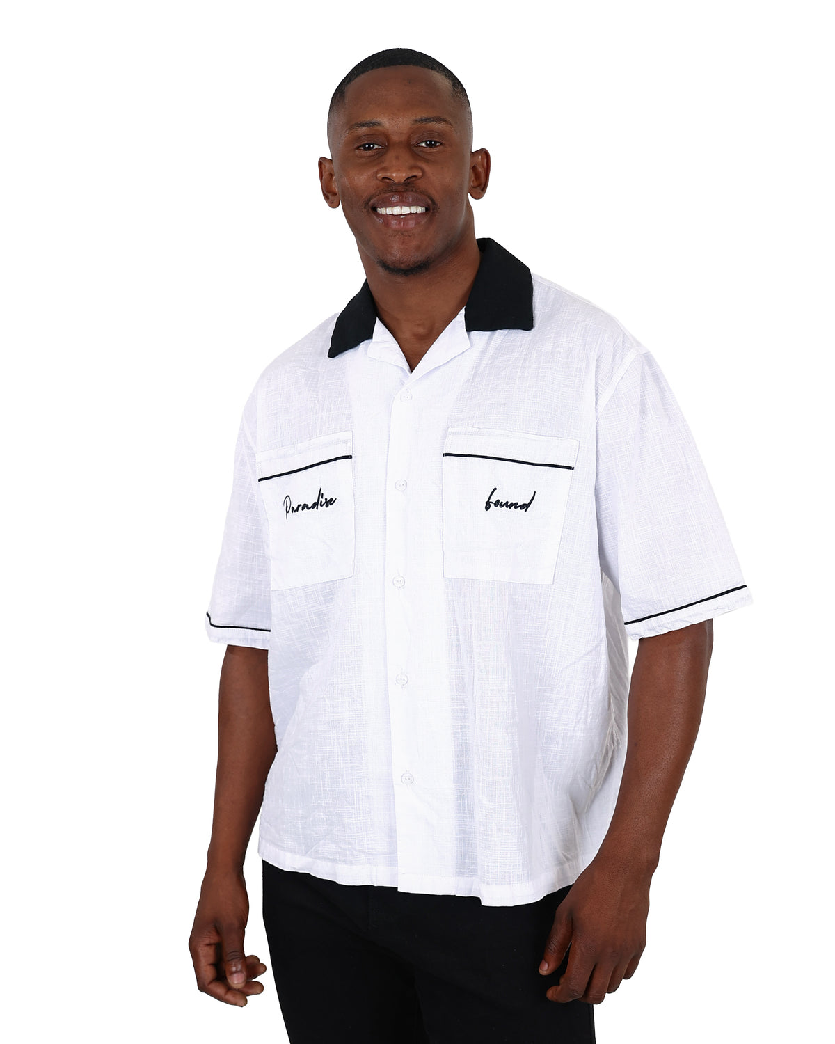 Short Sleeve Contrast Bowler Shirt