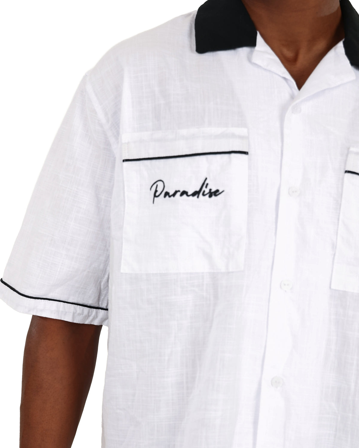 Short Sleeve Contrast Bowler Shirt