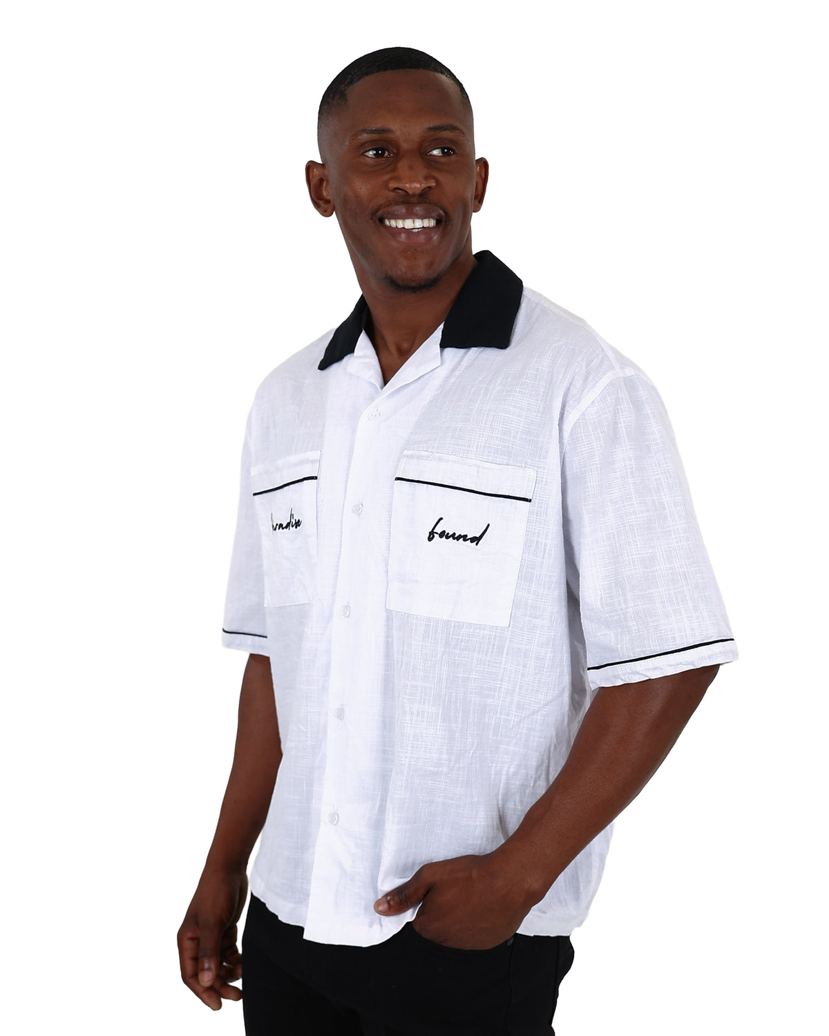 Short Sleeve Contrast Bowler Shirt