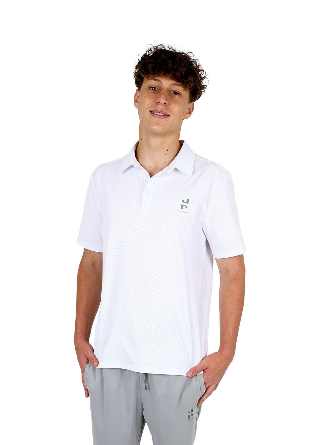 Short Sleeve White Active Golfer