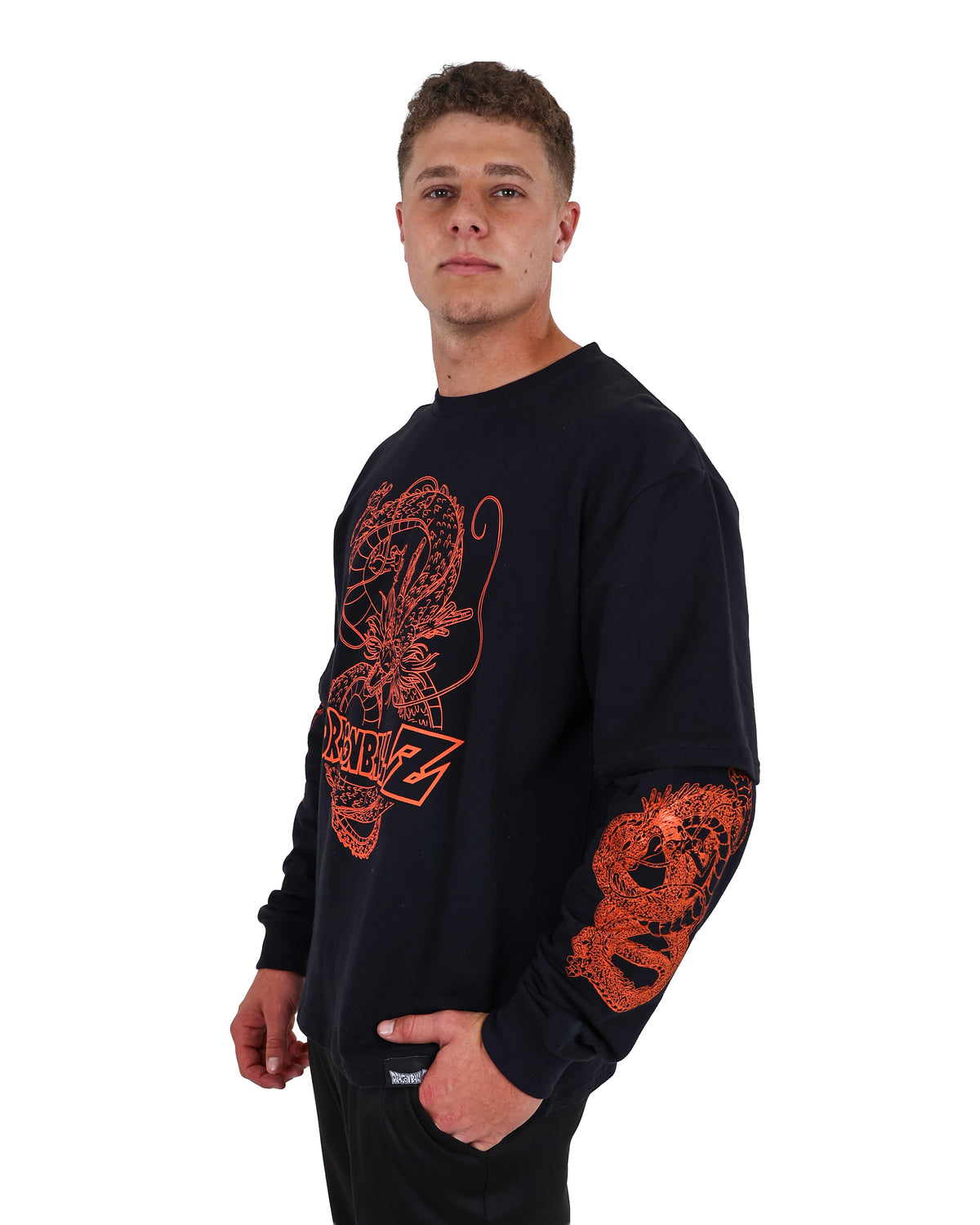 Dragon Ball Z Long Sleeve Dragon Graphic T-Shirt