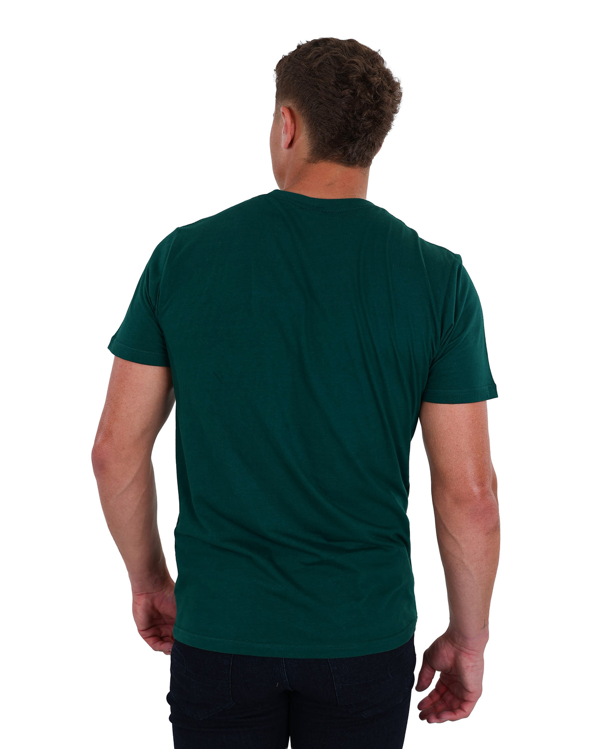 Short Sleeve Bottle Green Bonjour Graphic T-Shirt
