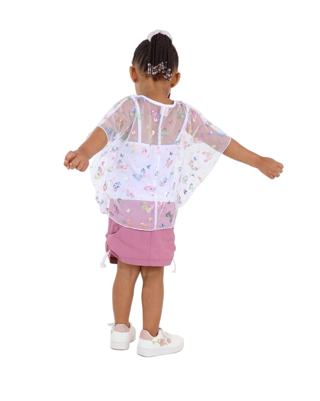 Berry Pink Cargo Skirt With Toggles