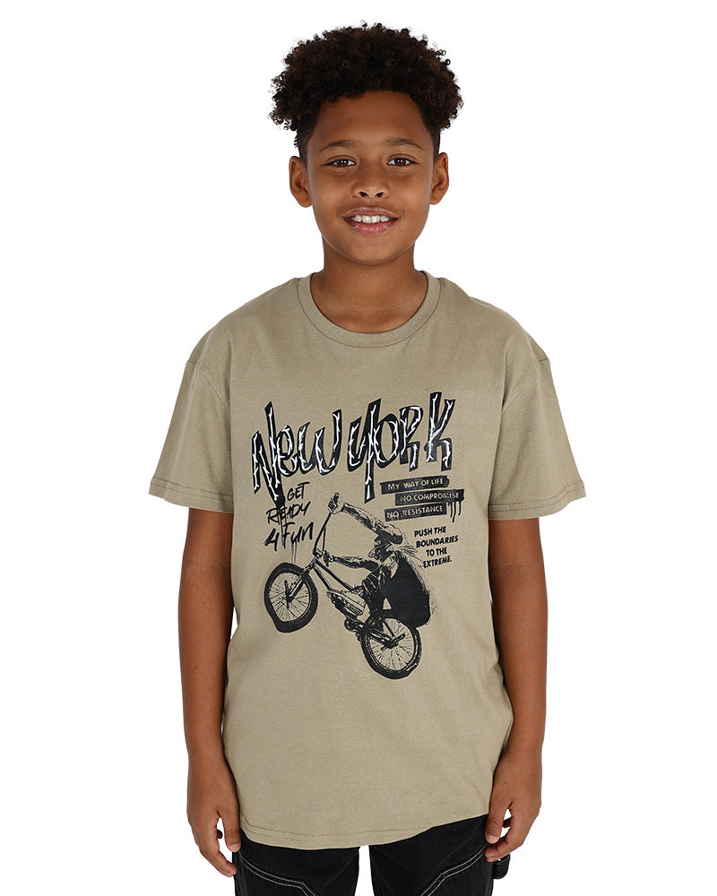 Short Sleeve Stone New York Graphic Print T-Shirt