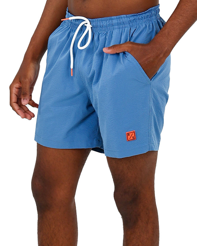Blue Taslon Swim Shorts