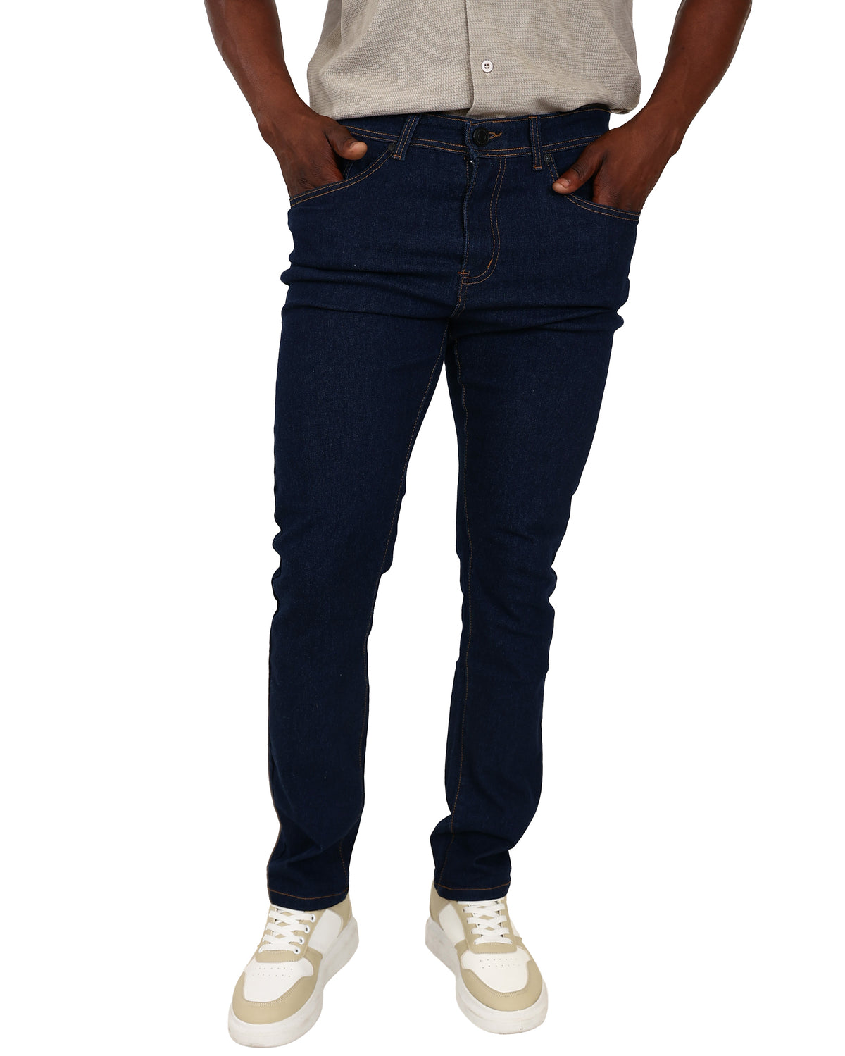 Essential Blue Black Skinny Fit Stretch Jeans