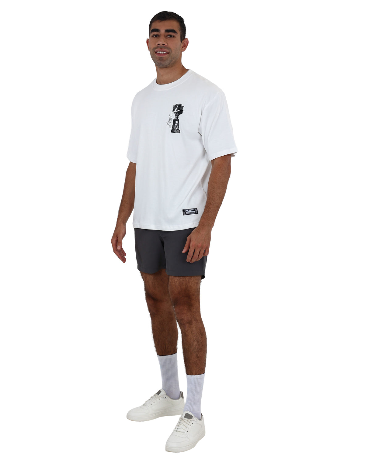 Short Sleeve "Evolution" Statement Graphic Print T-Shirt