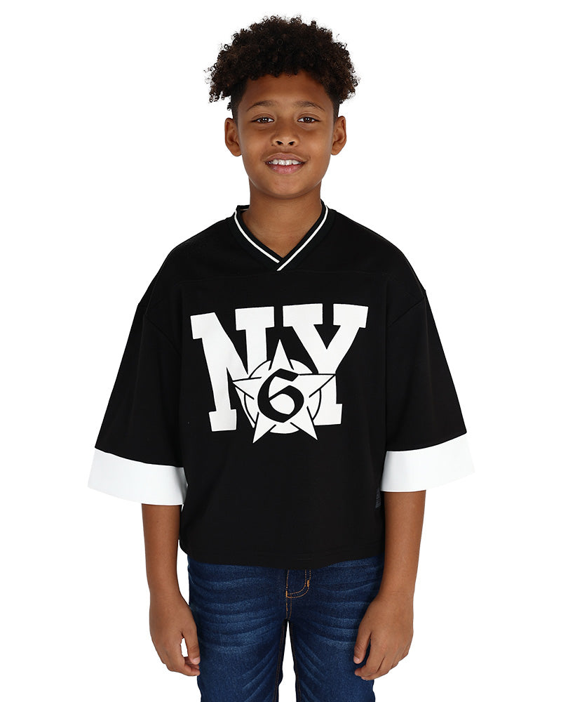 Short Sleeve Black Peep-Out NY Graphic Oversized T-Shirt