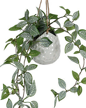 Hanging Faux Plant & Ceramic Pot 60cm