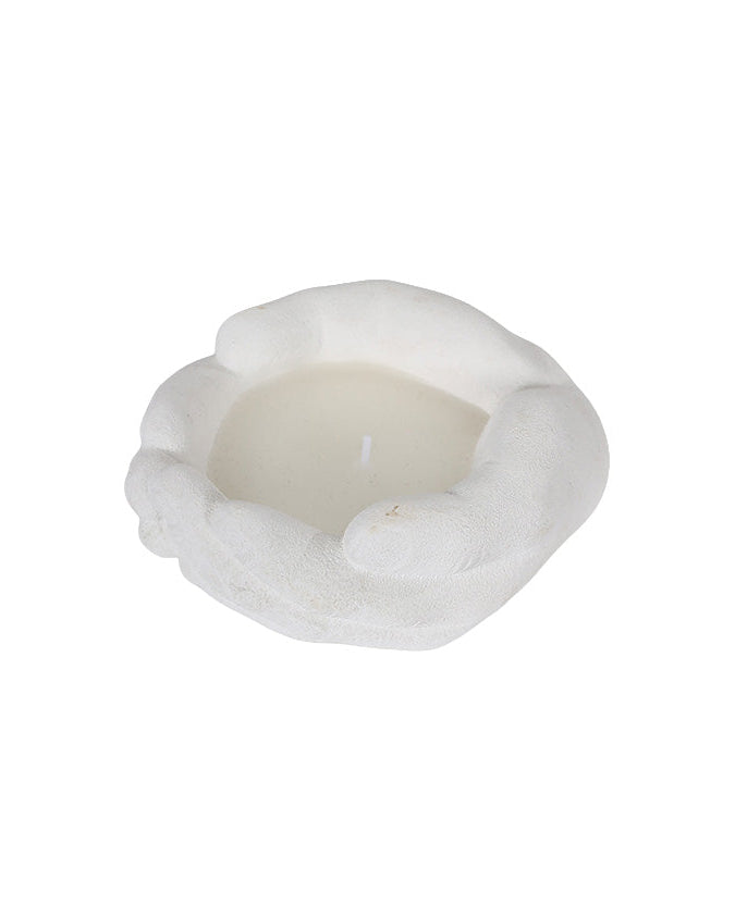 Caming Hands White Candle