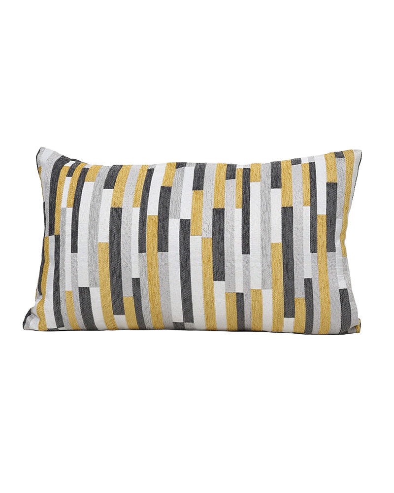 Ochre Geometric Jacquard Scatter Cushion