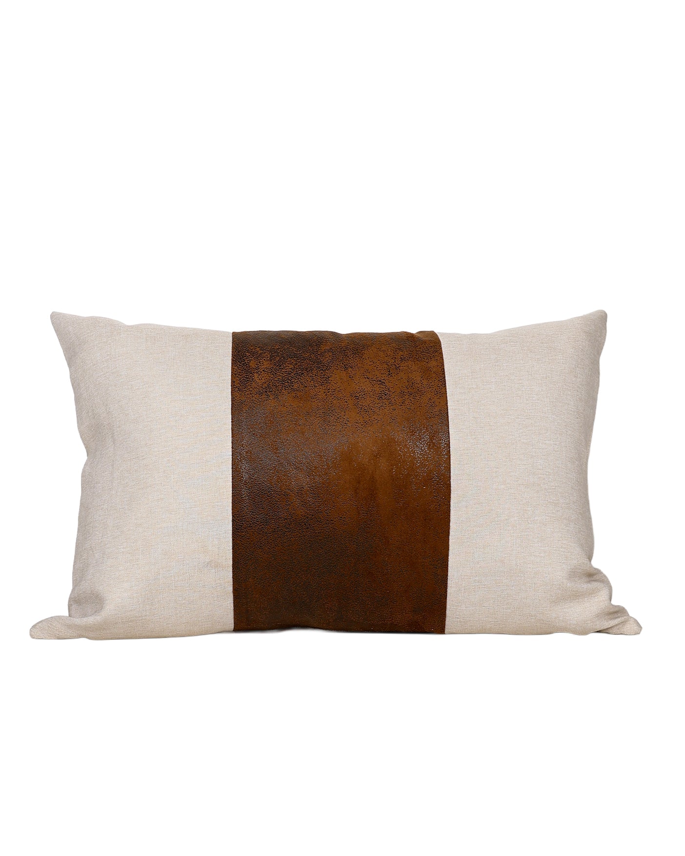 Distressed Tan Panel Scatter Cushion