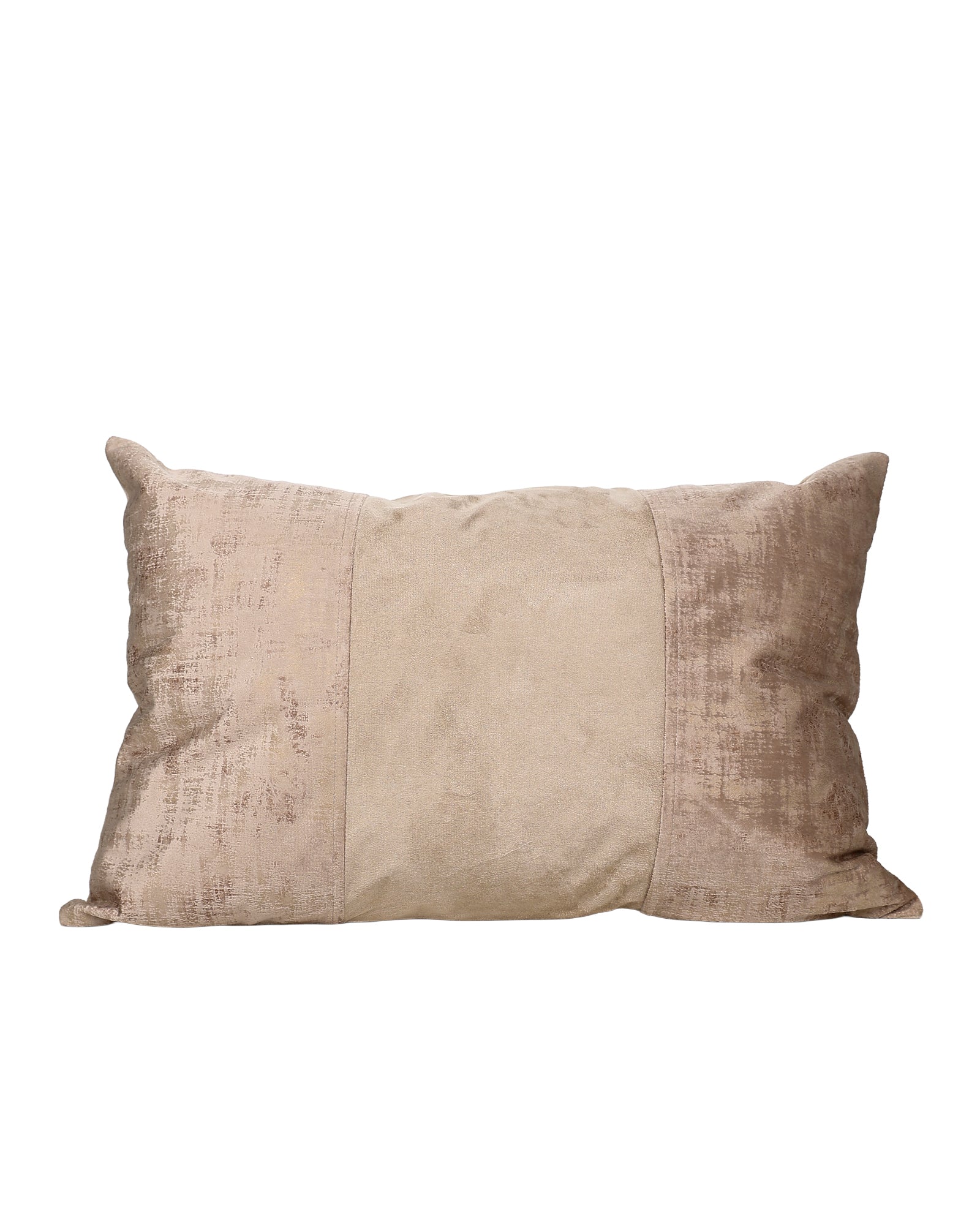 Gold & Tan Fleck Paneled Scatter Cushion