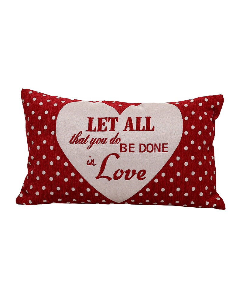 Red Love Typography Scatter Cushion