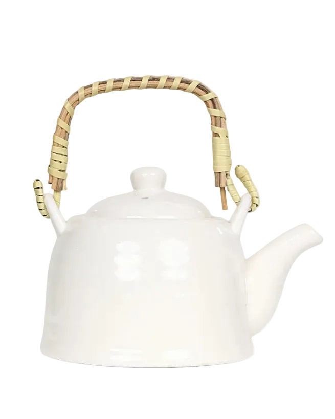 Classic White Ceramic Teapot 600ml