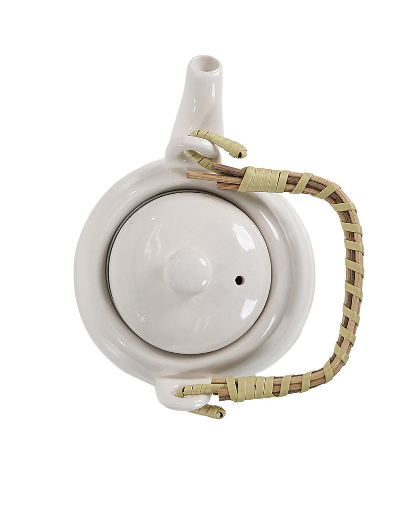 Classic White Ceramic Teapot 600ml